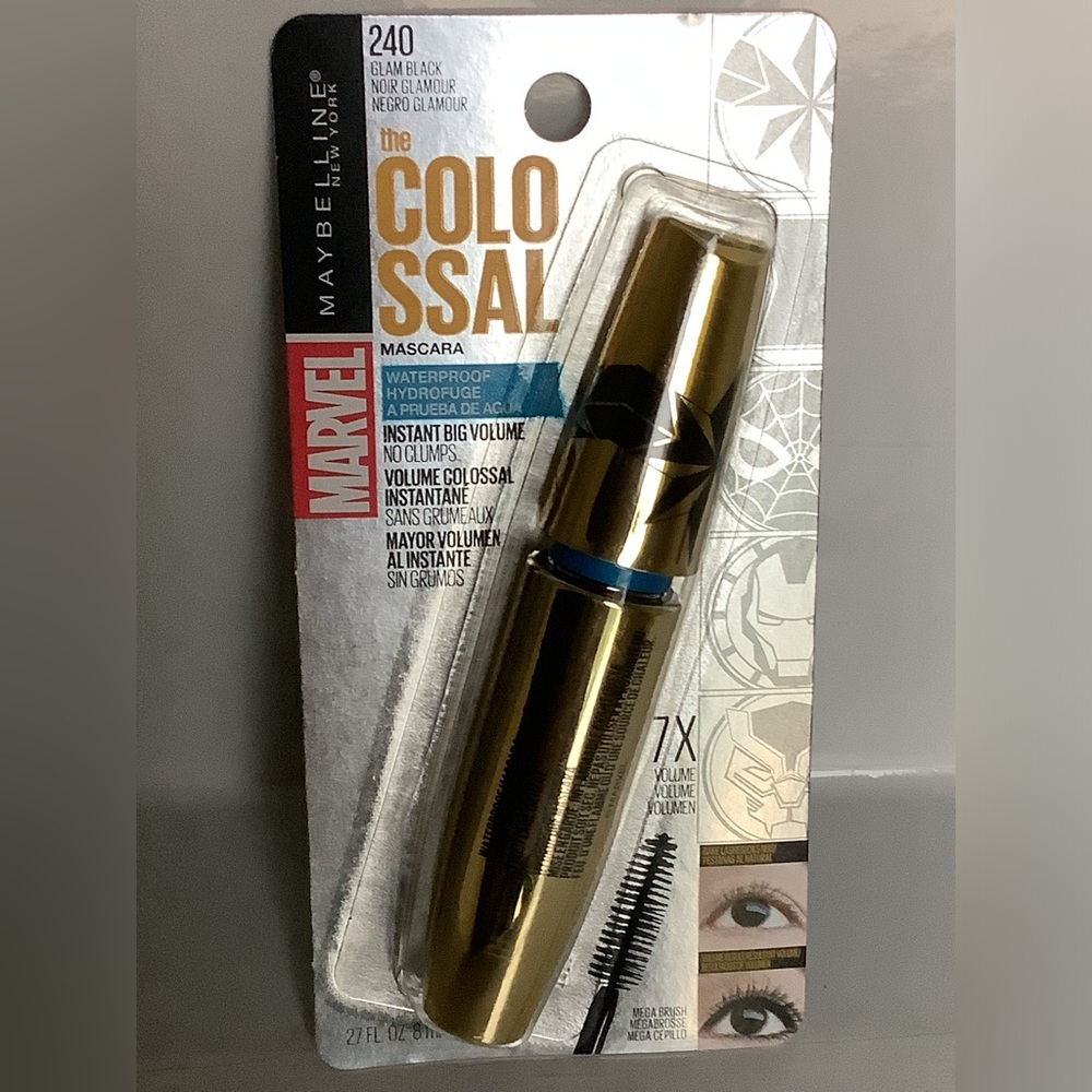 NEW Maybelline x Marvel Express The Colossal Waterproof Mascara Glam Black